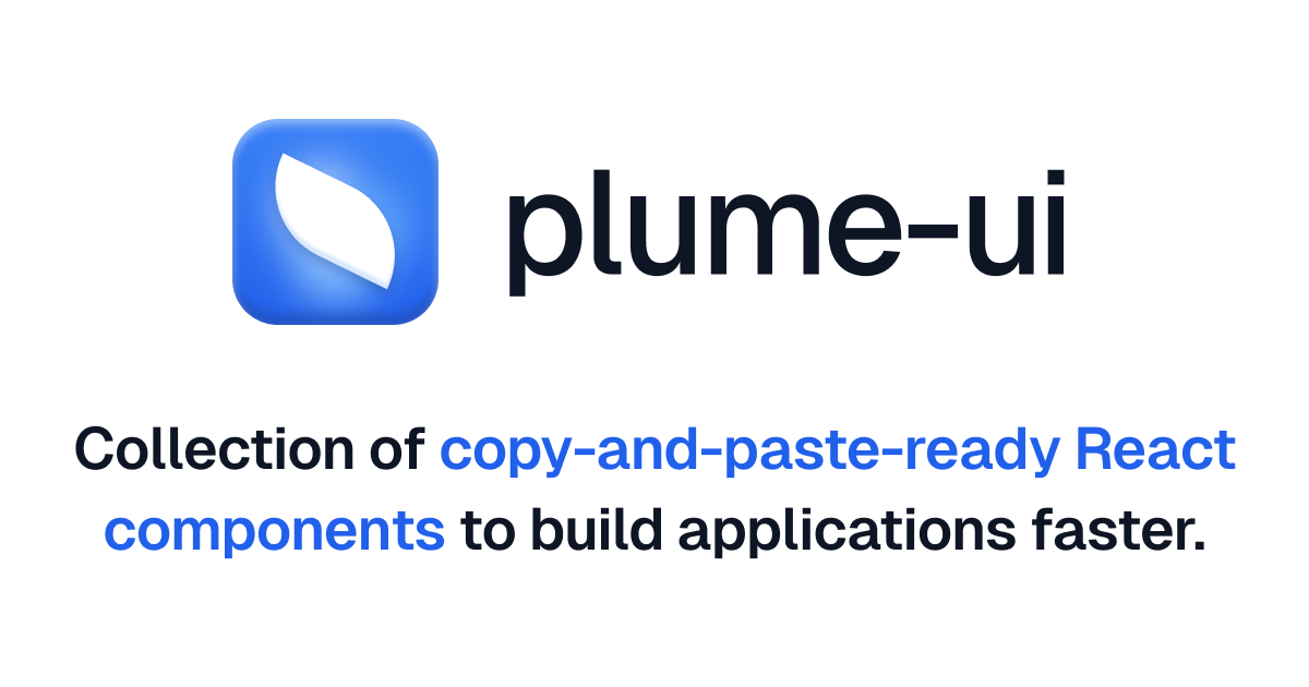 Thumbnail of PlumeUI - Build beautiful React applications faster